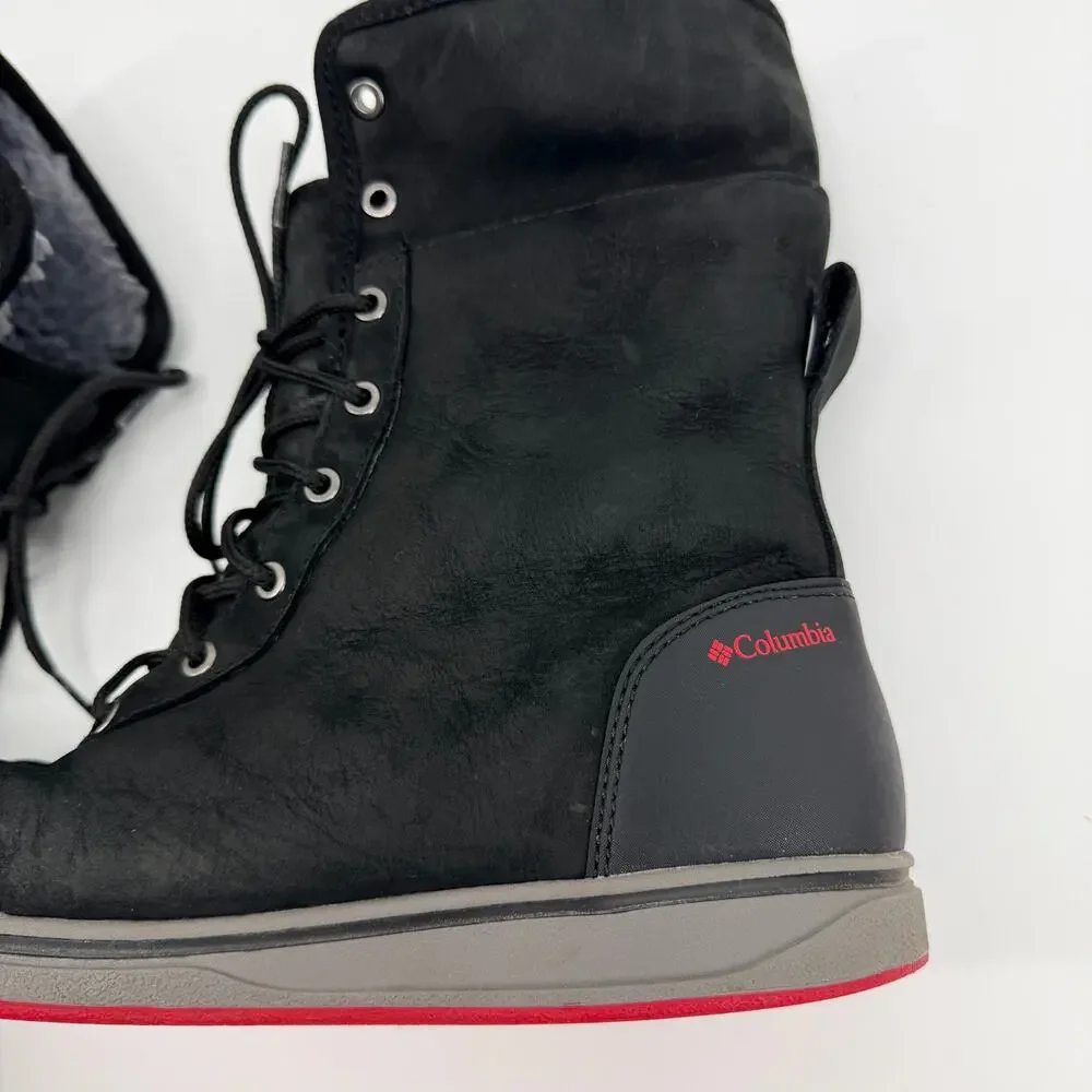Columbia Omni Tech Heat Snow Winter Waterproof Boots Black Lace Up Insulated 6